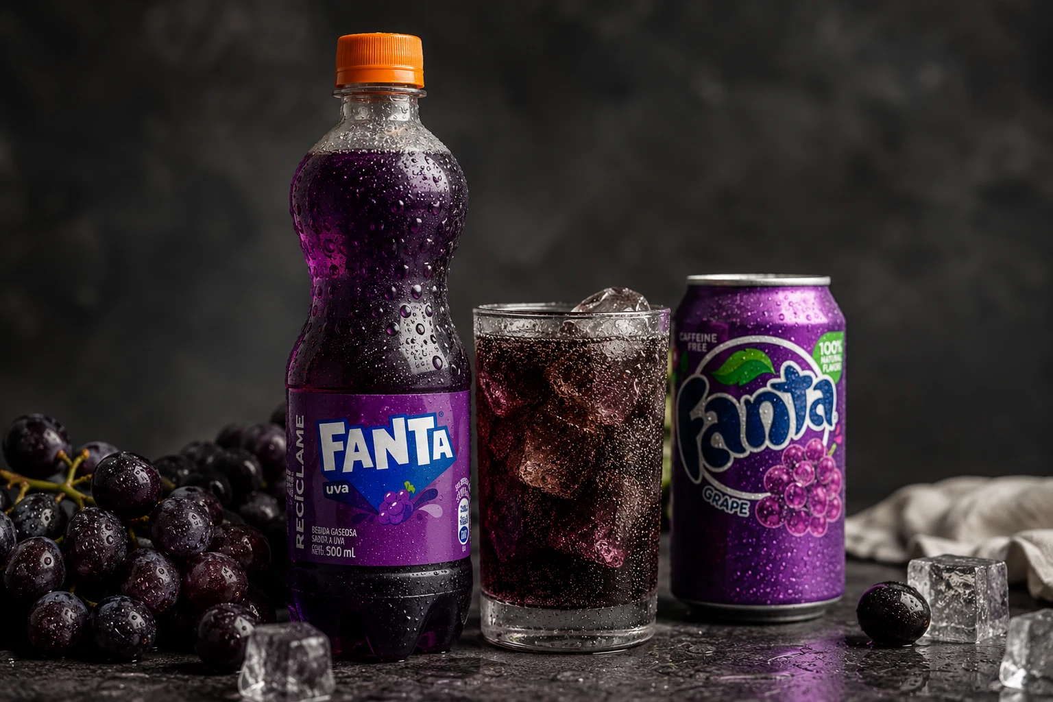Fotografía de producto — Fanta de Uva
